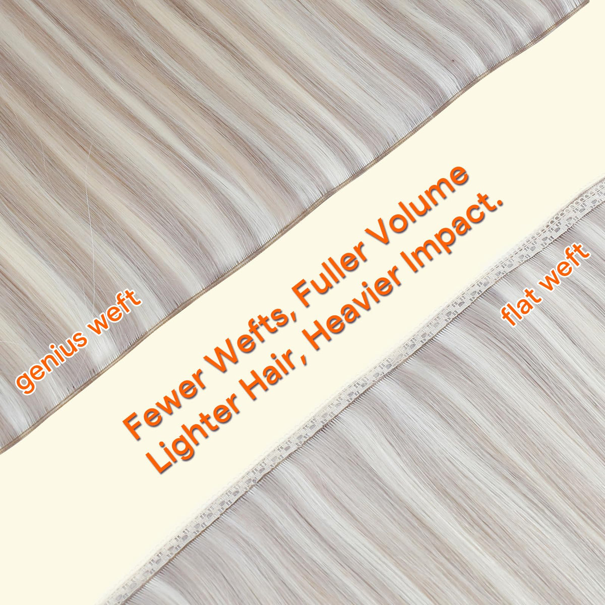 Full Shine Weft Extensions styled in hair