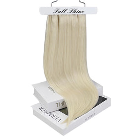 Full Shine Weft Hair Extensions 10 Inch Platinum Blonde installation method