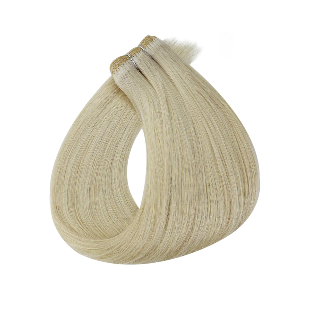 Full Shine Weft Hair Extensions 10 Inch Platinum Blonde packaging