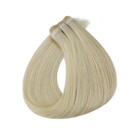 Full Shine Weft Hair Extensions 10 Inch Platinum Blonde packaging