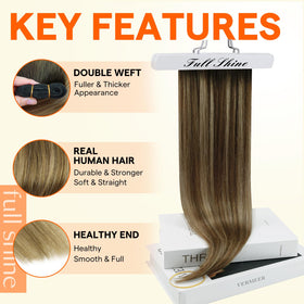 Full Shine Weft Hair Extensions 14 Inch packaging