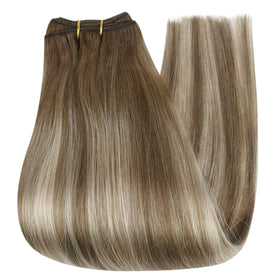 Full Shine Weft Hair Extensions 16In 105G close-up of texture