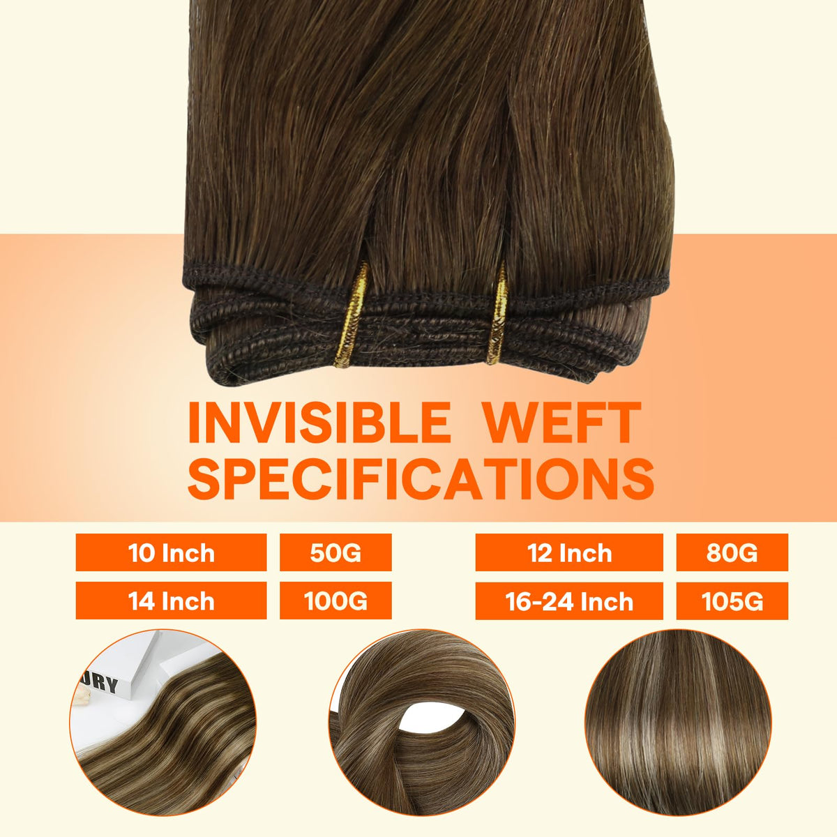 Full Shine Weft Hair Extensions 18 Inch displayed with packaging