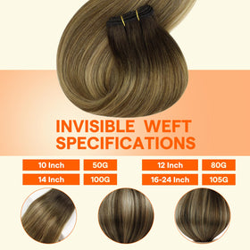 Full Shine Weft Hair Extensions 18 Inch packaging