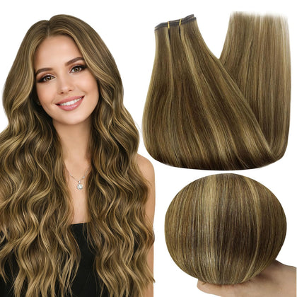Full Shine Weft Hair Extensions 20 Inch 105g front view