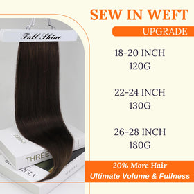 Full Shine Weft Hair Extensions 20 Inch packaging