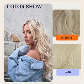Full Shine Weft Hair Extensions 20 Inch Platinum Blonde packaging