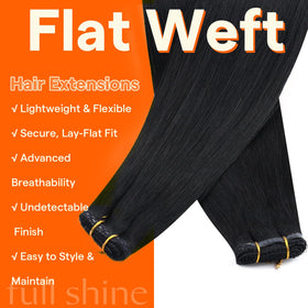 Full Shine Weft Hair Extensions 22 inch 80g packaging