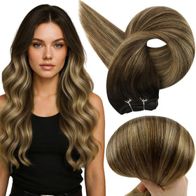 Full Shine Weft Hair Extensions 22 Inch front view