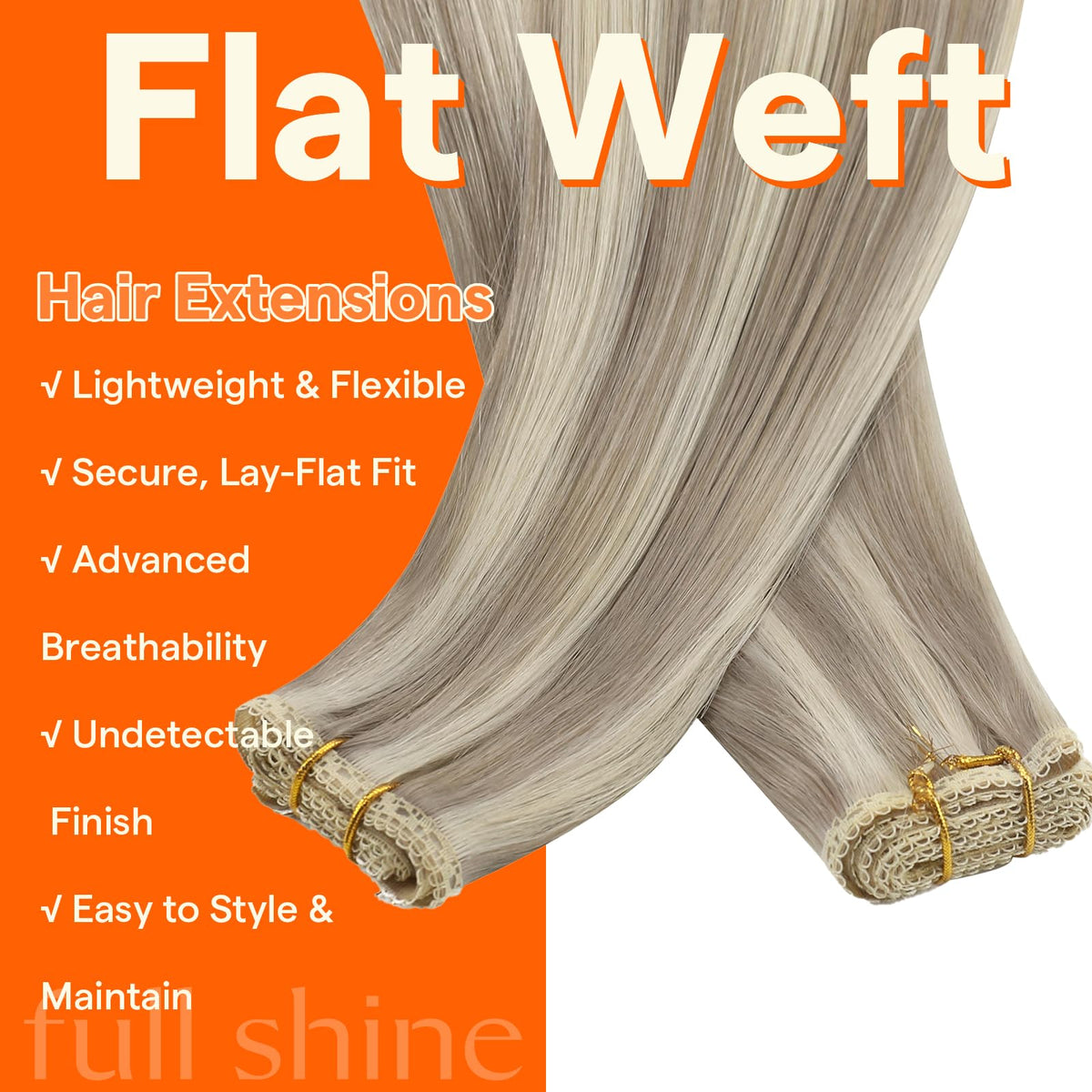 Full Shine Weft Hair Extensions 24 Inch 80g packaging