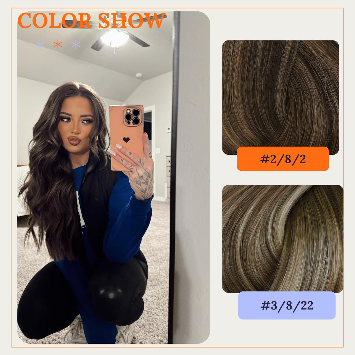 Full Shine Weft Hair Extensions 24 Inch back view