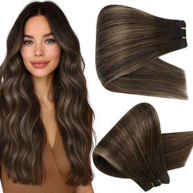 Full Shine Weft Hair Extensions 24 Inch front view