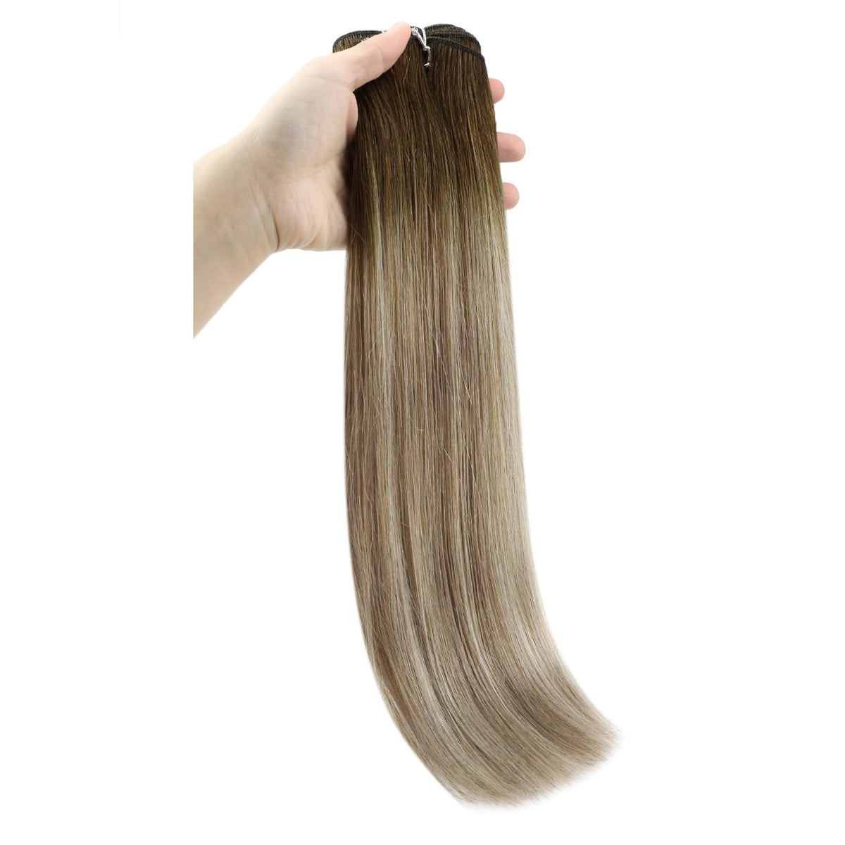 Full Shine Weft Hair Extensions 24 Inch installation process