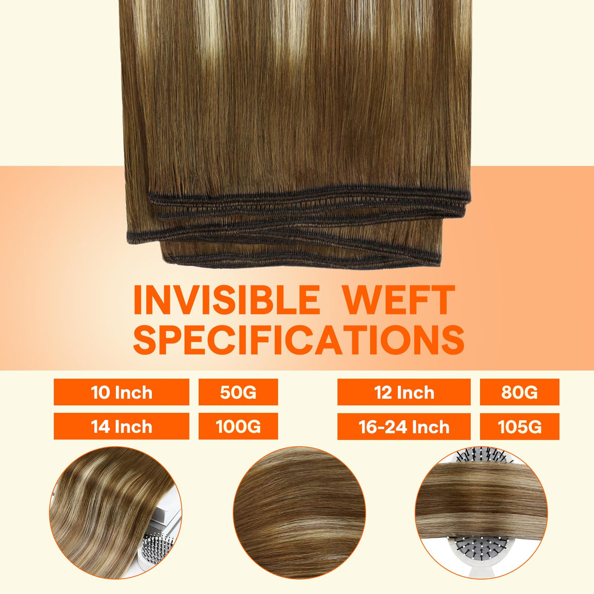 Full Shine Weft Hair Extensions 24 Inch Remy Hair close-up of texture