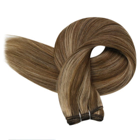 Full Shine Weft Hair Extensions close-up of texture