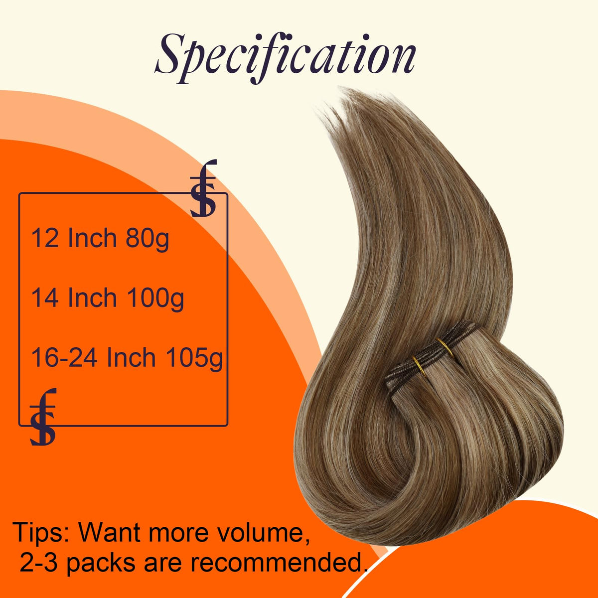 Full Shine Weft Hair Extensions displayed in various colors