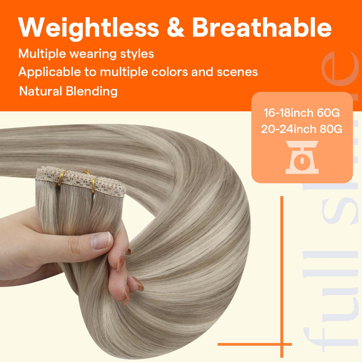 Full Shine Weft Hair Extensions packaging