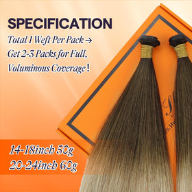 Full Shine Weft Hair Extensions packaging view