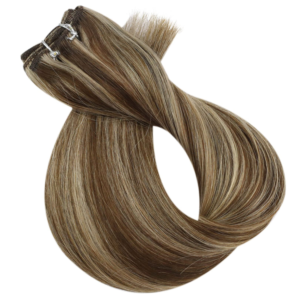 Full Shine Weft Hair Extensions ready for installation