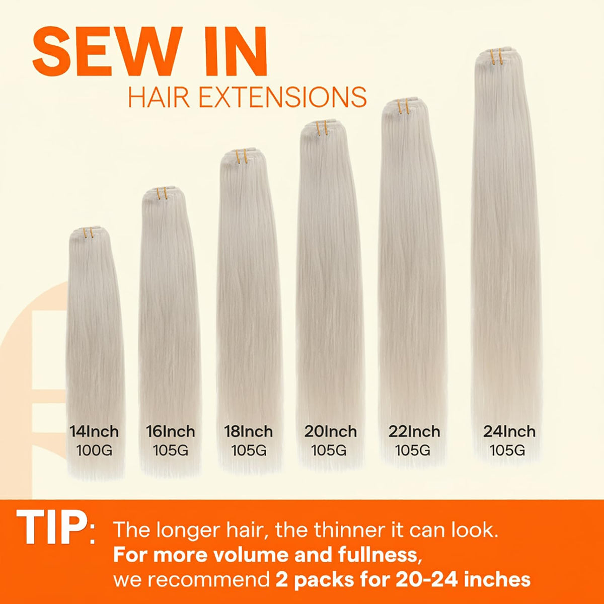 Full Shine Weft Hair Extensions showing color variation