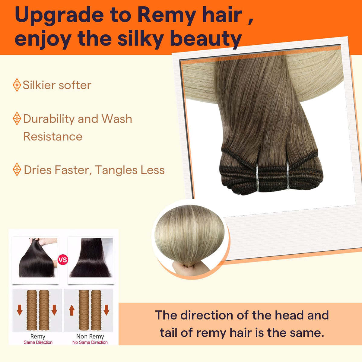 Full Shine Weft Hair Extensions styled in a loose ponytail