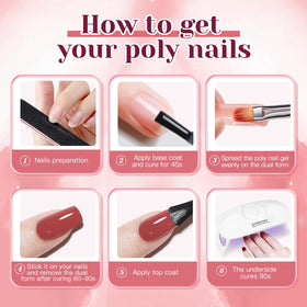Full view of JEWHITENY Poly Nail Gel Kit packaging