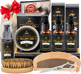 FULLLIGHT TECH Beard Kit complete set with wash, oils, and tools