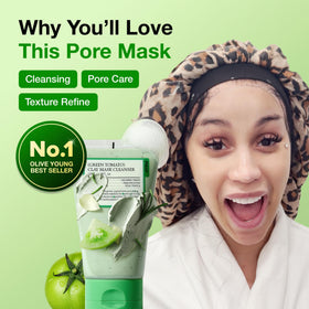 FULLY Green Tomato Pore Clay Mask Cleanser texture close-up
