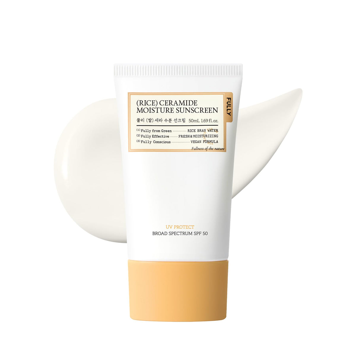 FULLY Rice Ceramide Moisture Sunscreen SPF 50 front view