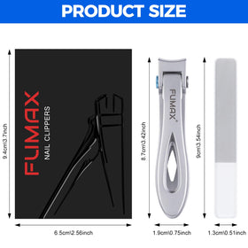 FUMAX toenail clippers close-up of cutting edge