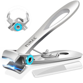 FUMAX toenail clippers front view with wide jaw opening