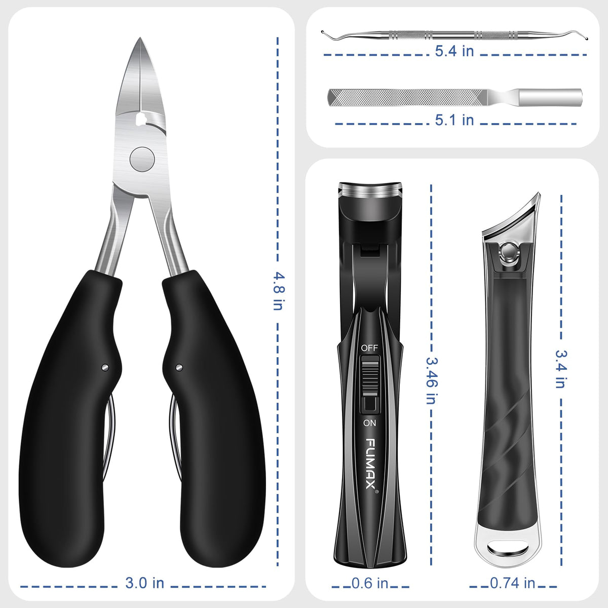 FUMAX toenail clippers set beautifully packaged