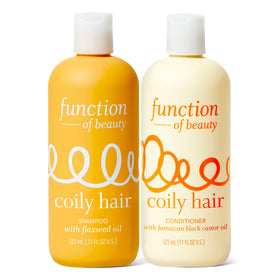 Function of Beauty Coily Hair Shampoo and Conditioner set front view