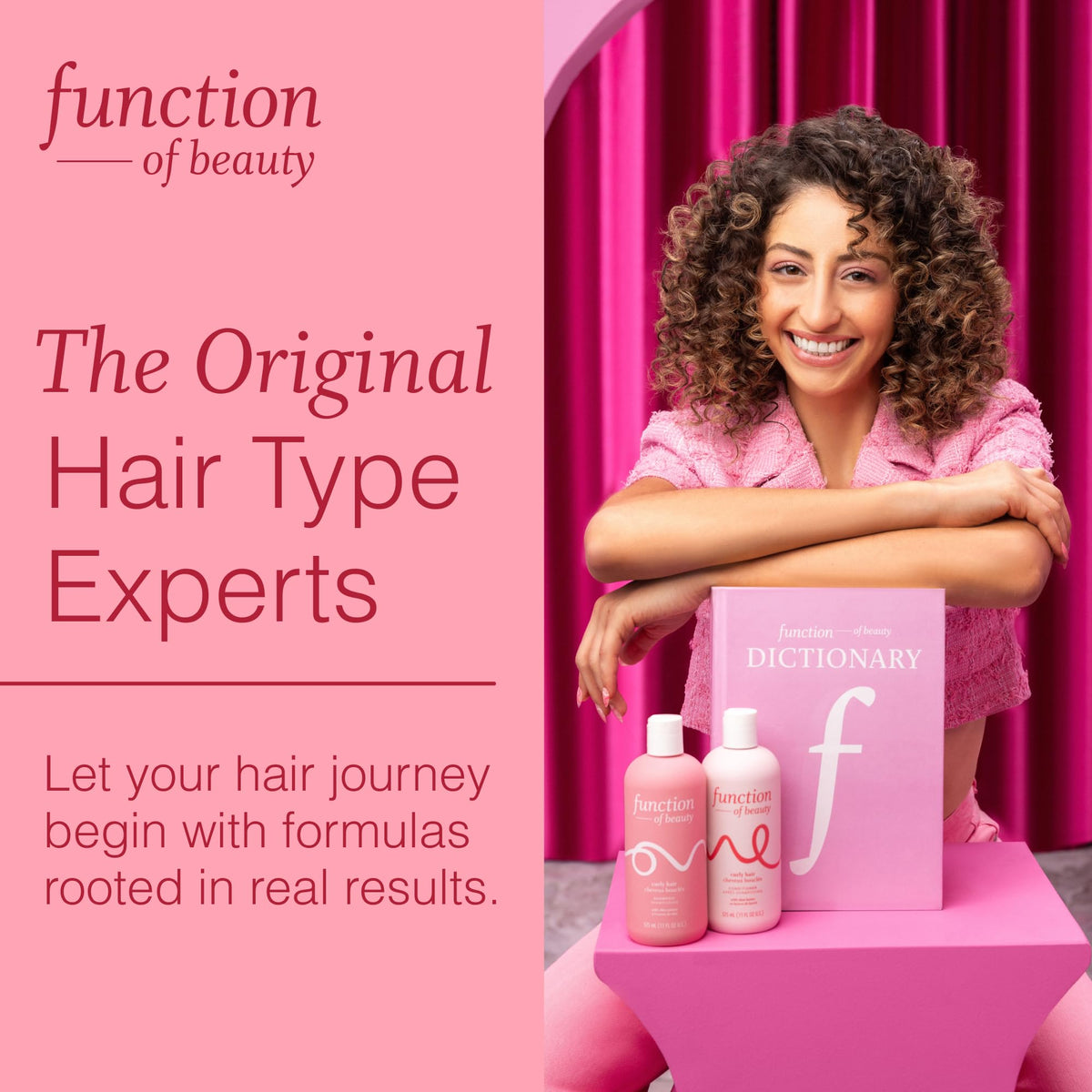 Function of Beauty Curly Hair Shampoo and Conditioner with fresh peaches