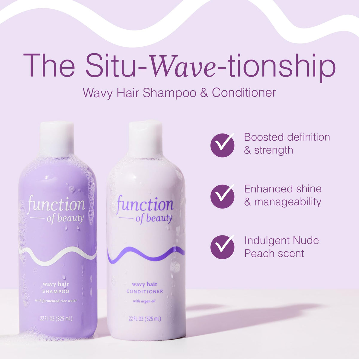Function of Beauty Wavy Hair Conditioner 22 oz front view