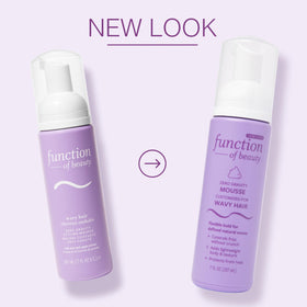 Function of Beauty Wavy Hair Mousse application on damp hair