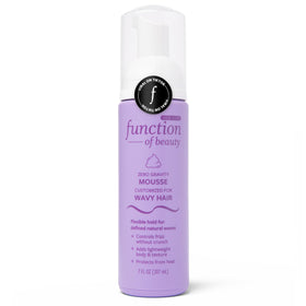 Function of Beauty Wavy Hair Mousse front view with packaging