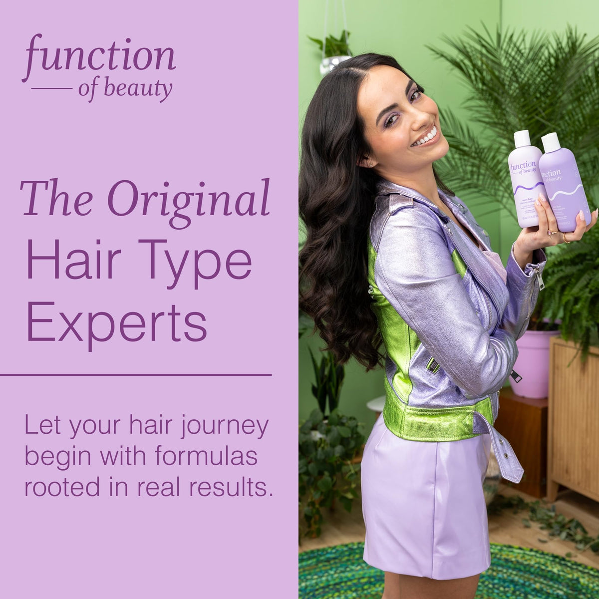 Function of Beauty Wavy Hair Mousse showing ingredients list