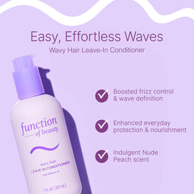 Function of Beauty Wavy Leave-In Conditioner 7 fl oz back view