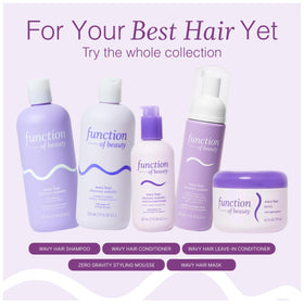 Function of Beauty Wavy Leave-In Conditioner 7 fl oz with application instructions