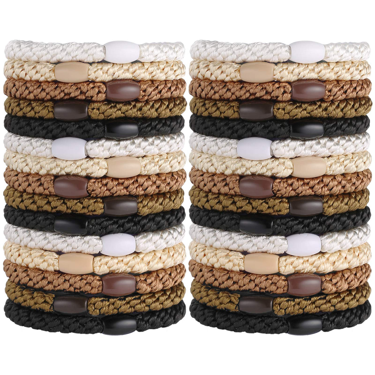 Funtopia 30Pcs hair ties assorted colours front view