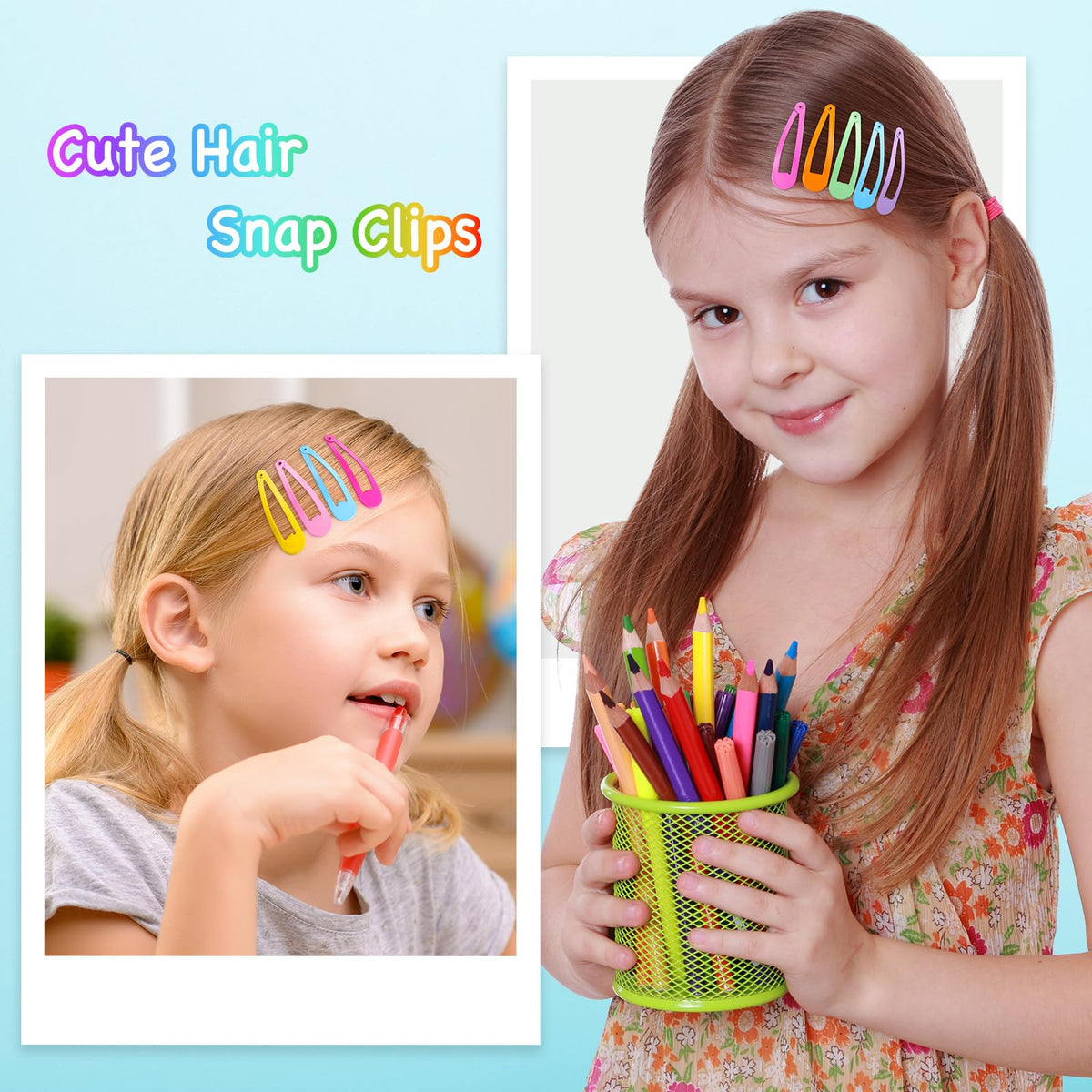 Funtopia hair clips in use for a stylish hairstyle