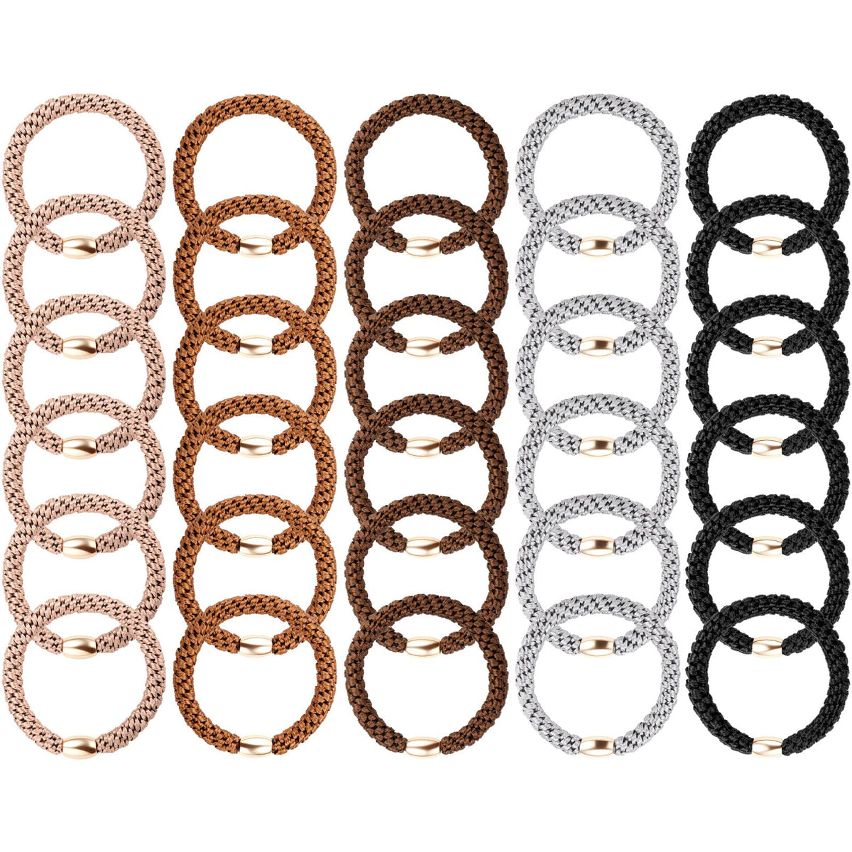 Funtopia Hair Ties close-up showing gold bead detail