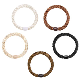 Funtopia hair ties showing soft woven material texture