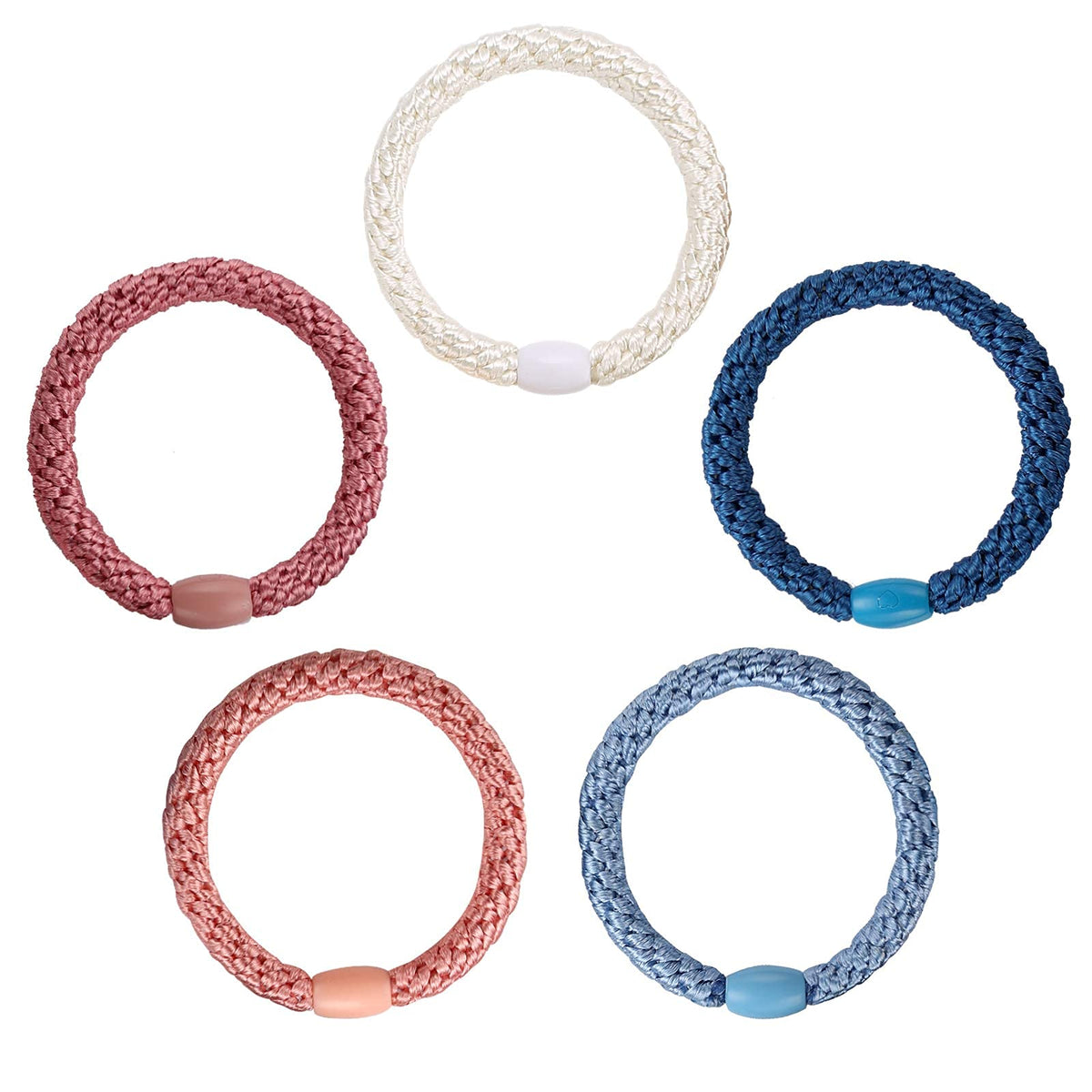 Funtopia hair ties showing soft woven material texture