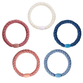 Funtopia hair ties showing soft woven material texture