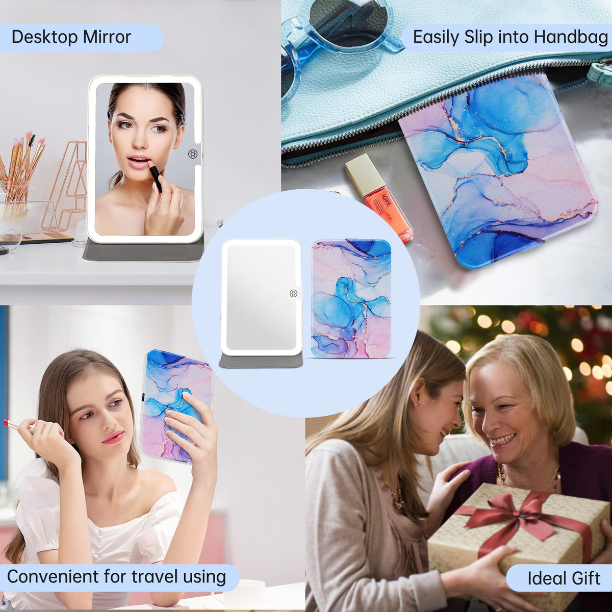 FUNTOUCH Lighted Makeup Mirror in a stylish setting