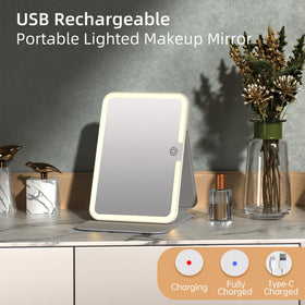 FUNTOUCH Lighted Makeup Mirror with touch sensor controls