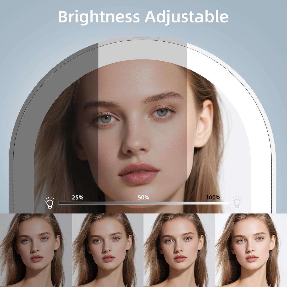 FUNTOUCH Travel Makeup Mirror in a travel bag