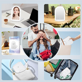 FUNTOUCH Travel Makeup Mirror packaging and accessories
